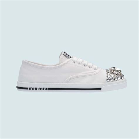 miu miu gabardine sneakers|miu mi u sneakers.